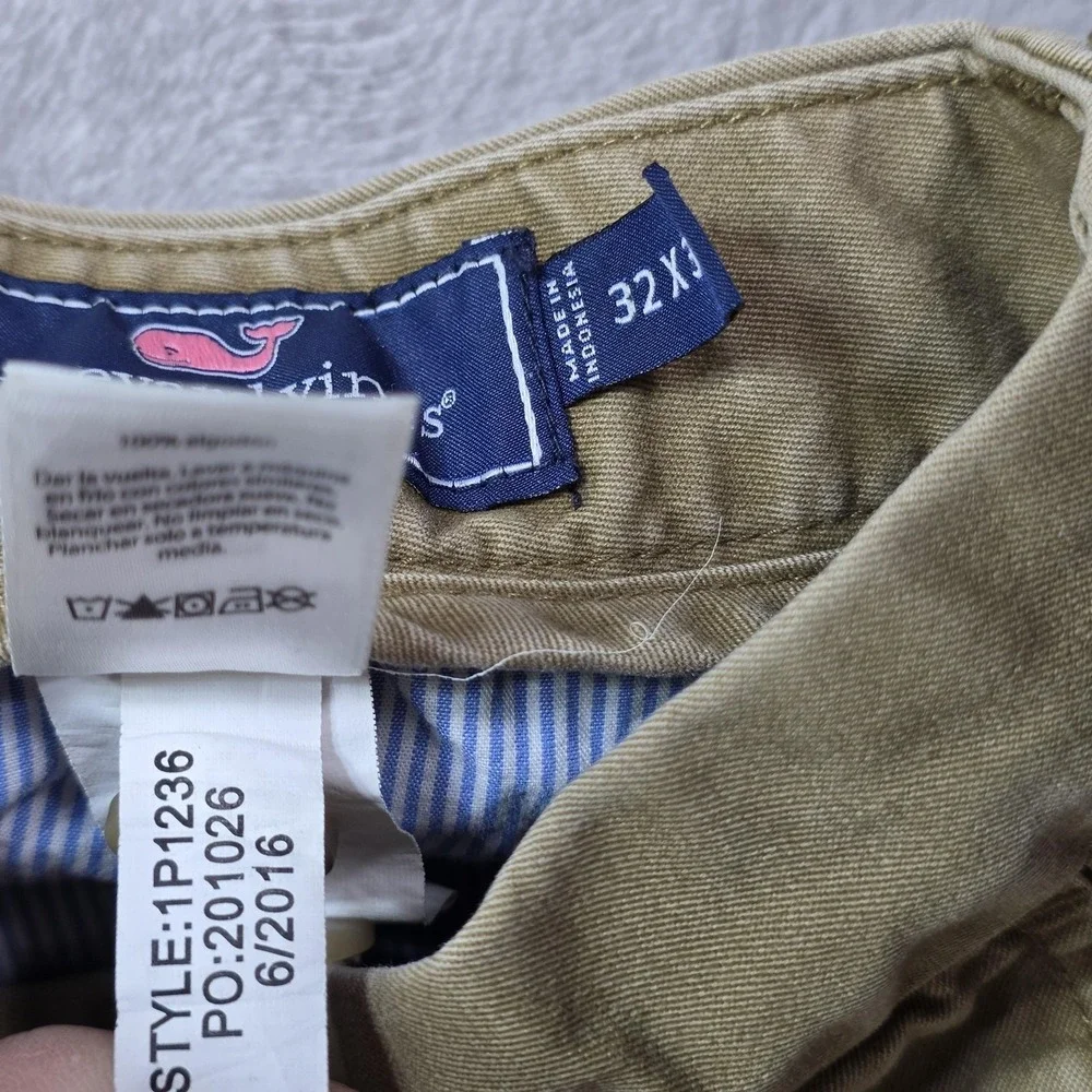 Vineyard Vines Pants Mens 32x30 Khaki Slim Fit Breaker Chino Flat‎ Front 1P1236 - Picture 5 of 13